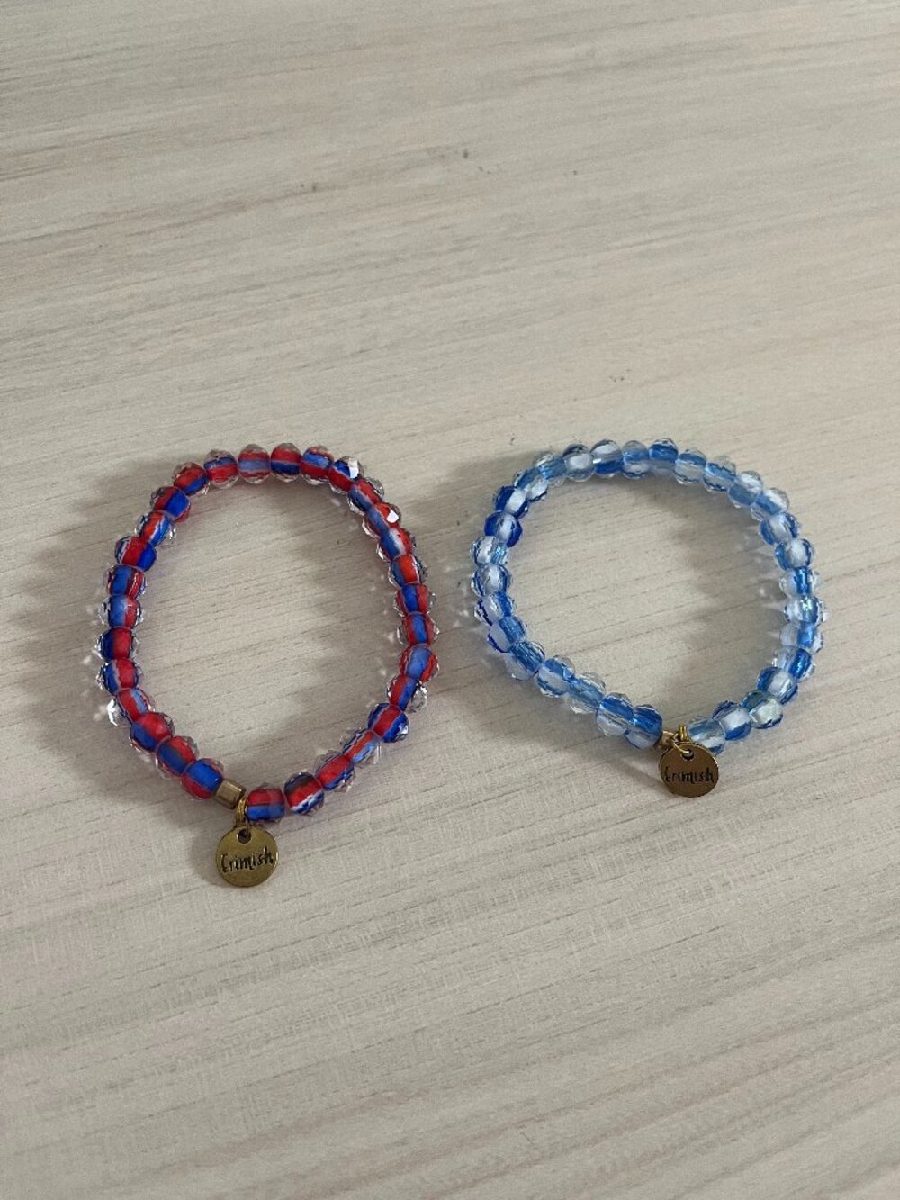 NWOT Ermish Beaded Bracelets • Orange & Blue